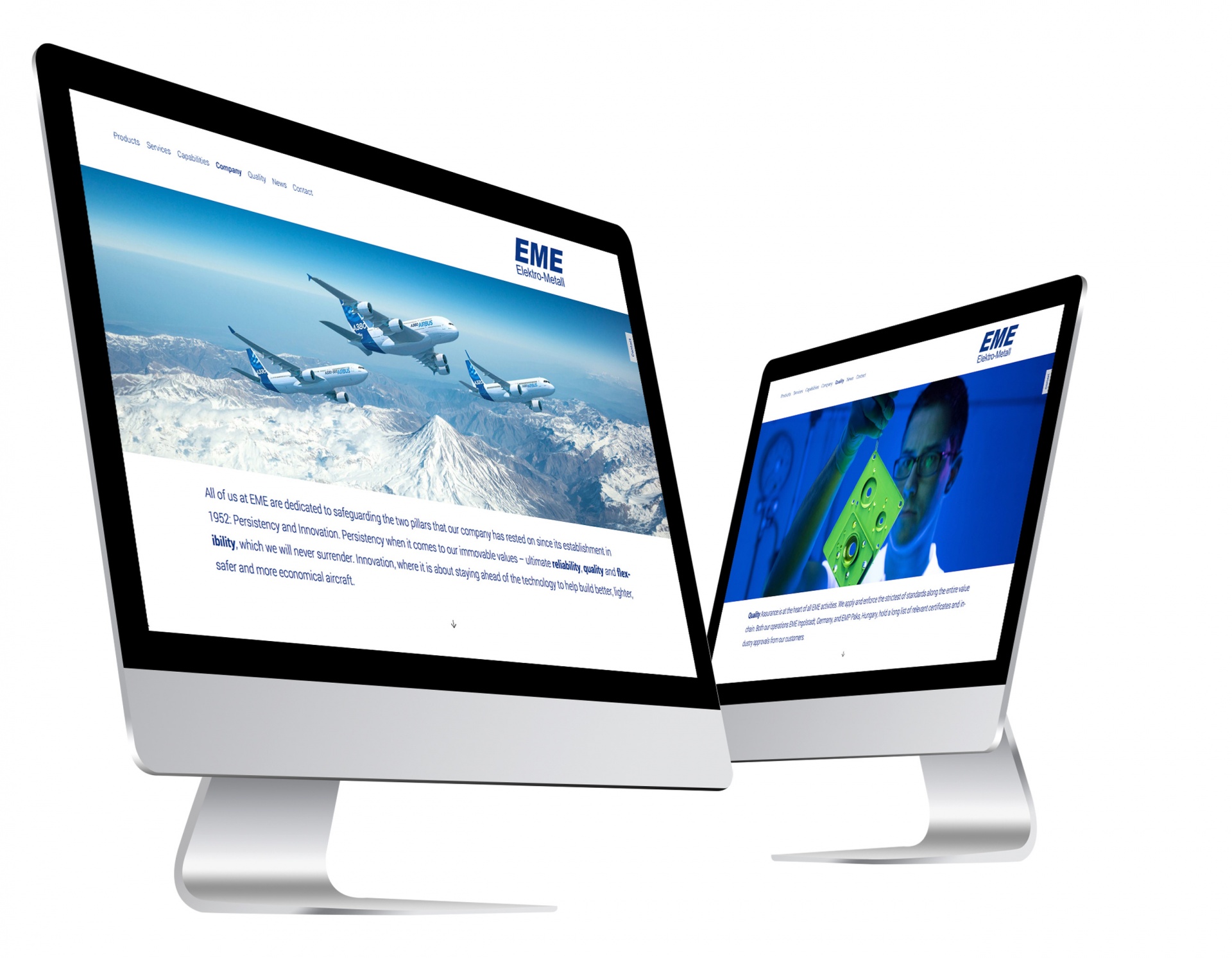 Webdesign - EME - Responsive Website - Desktopansicht