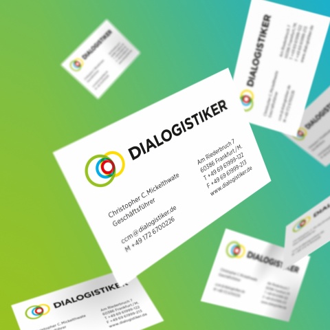 Corporate Design: Gestaltung Visitenkarten Dialogistiker