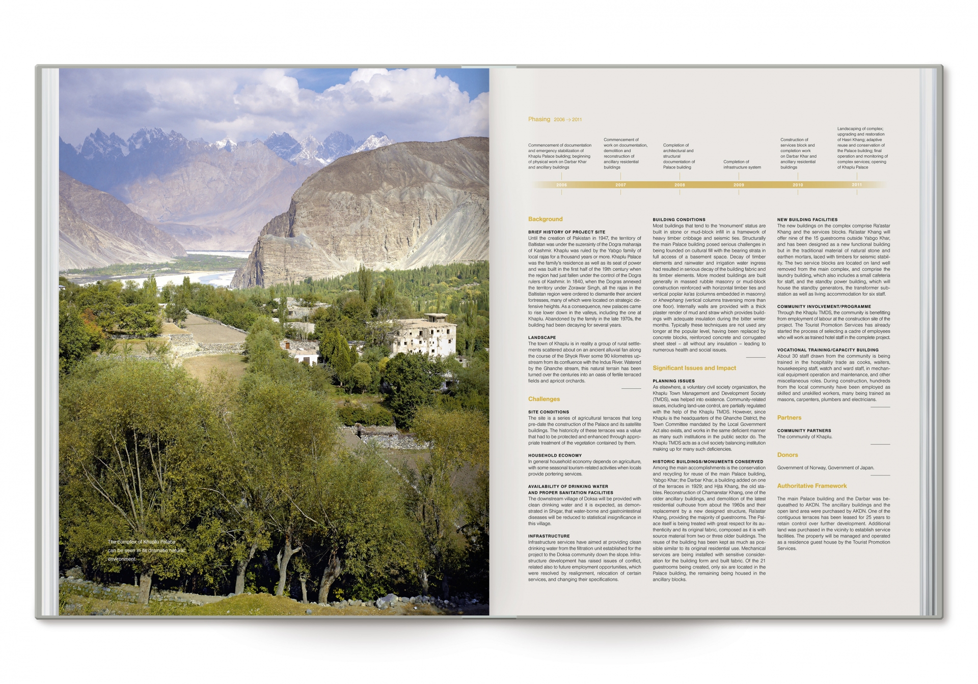 Buchgestaltung - Aga Khan Trust for Culture - The Historic Cities Programme - Innenseite - Doppelseite