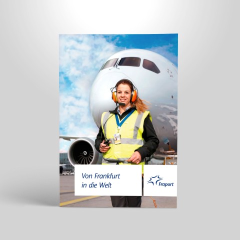 Broschürengestaltung:  Imagebroschüre Fraport AG - Title - Cover