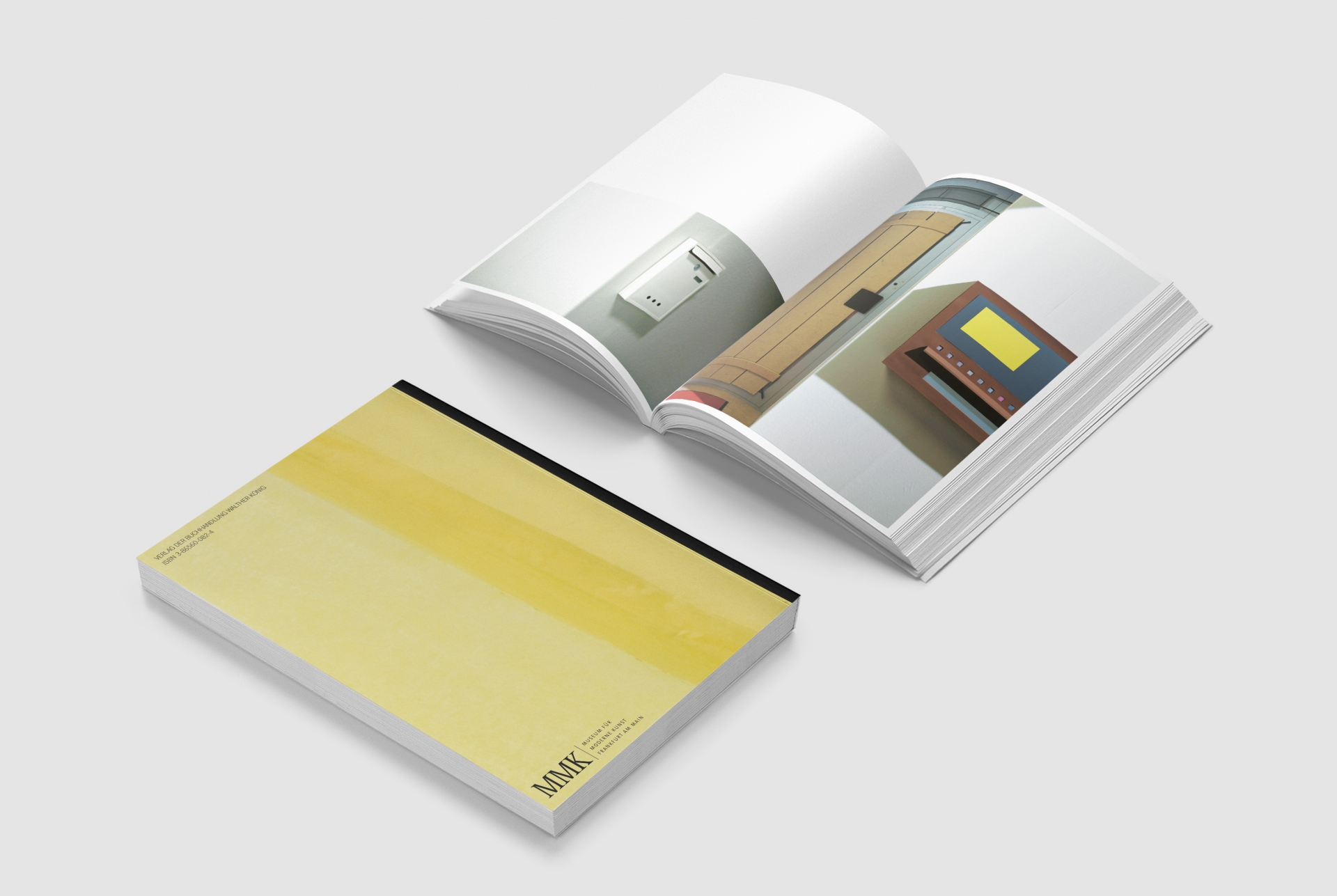 Buchgestaltung Ausstellungskatalog - Thomas Demand Klause - Museum für Moderne Kunst - Cover und Doppelseite