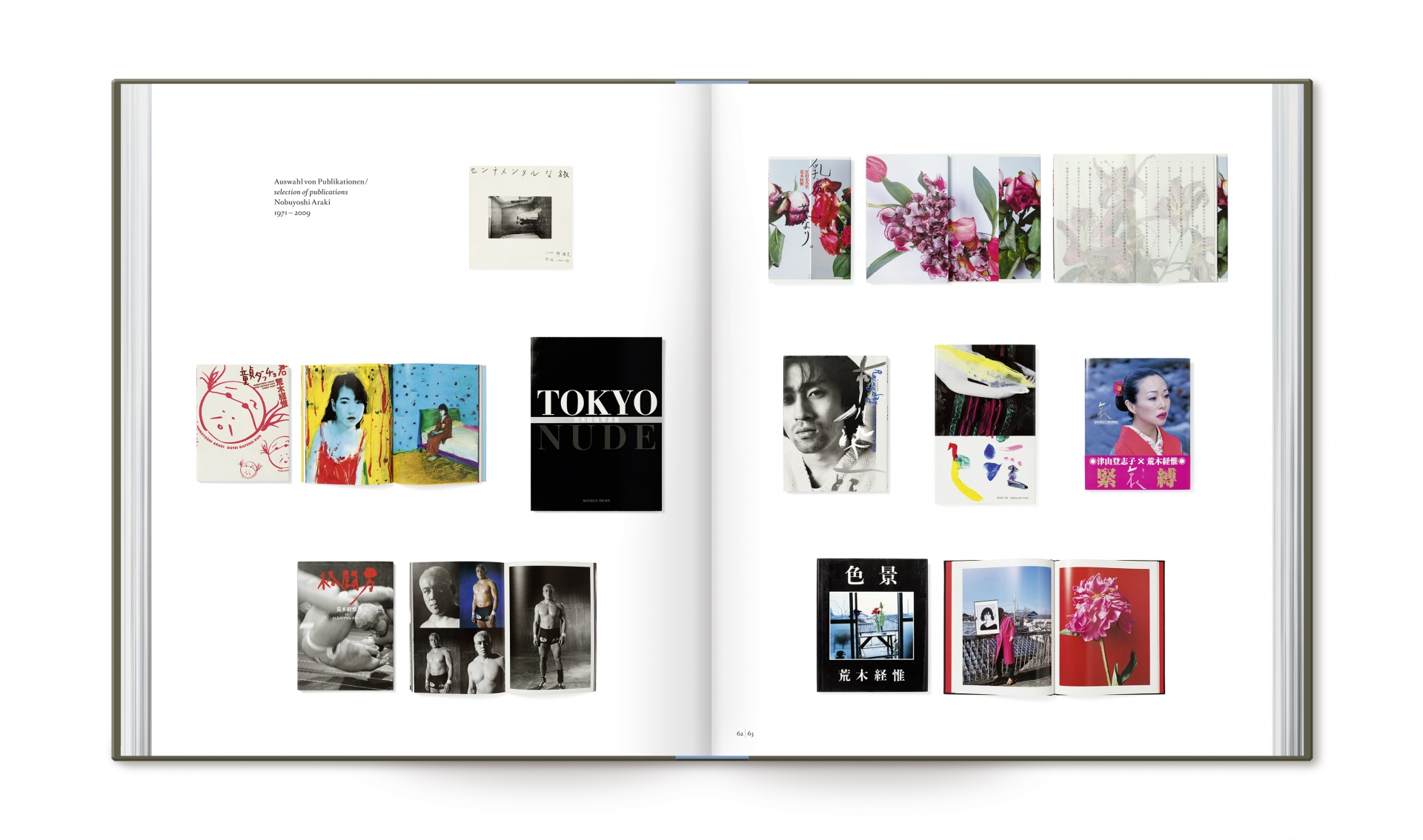 Buchgestaltung Ausstellungskatalog - The Lucid Evidence - Katalog der fotografischen Sammlung - Museum für Moderne Kunst - Doppelseite