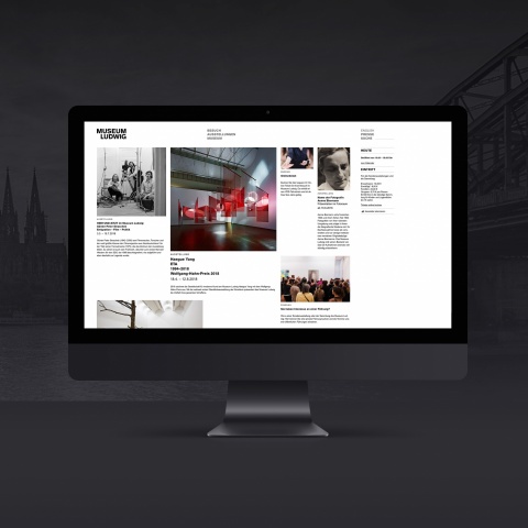 Webdesign - Website Museum Ludwig - Responsive Webdesign - Desktop-Darstellung