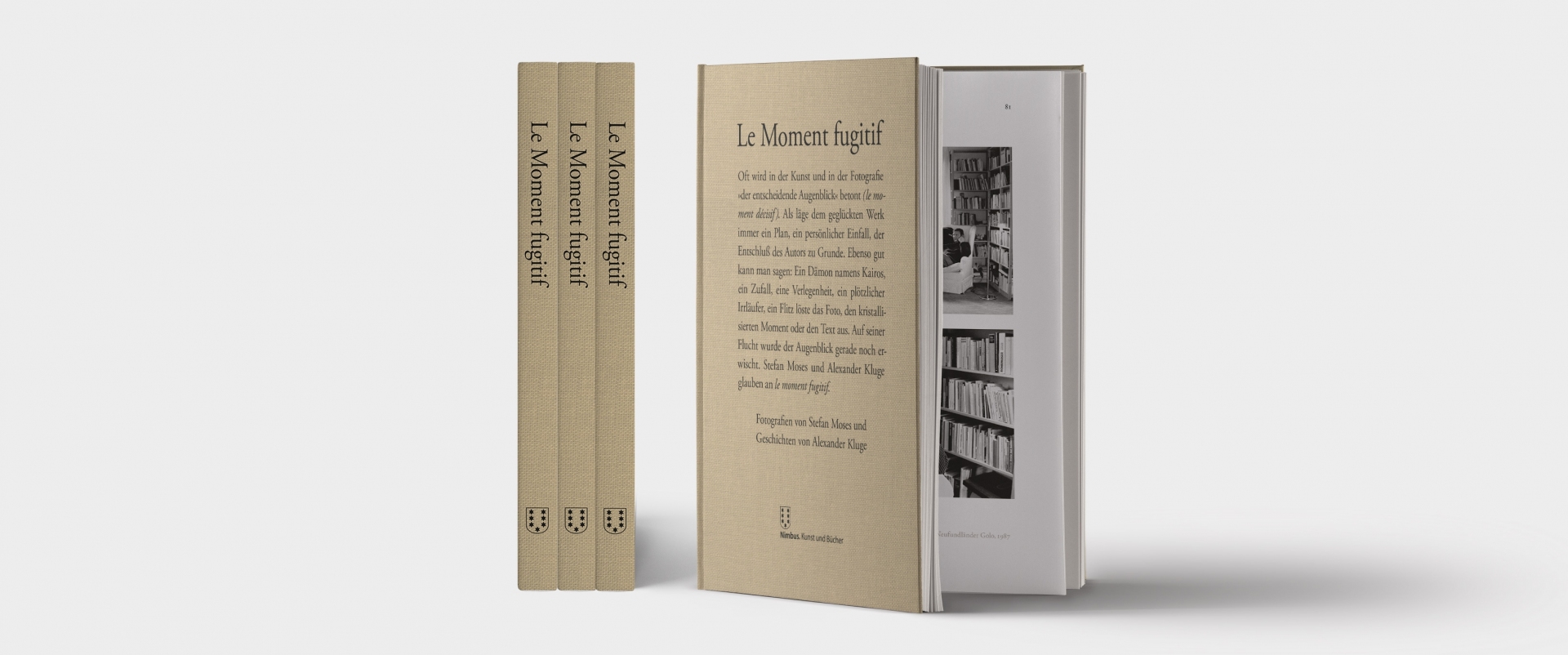 Buchgestaltung: Nimbus Verlag, Kluge und Moses - Cover