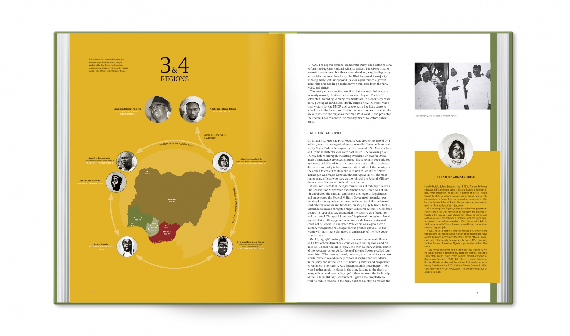 Buchgestaltung - Shell - Nigeria at 50 - Doppelseite Grafik - Illustration 