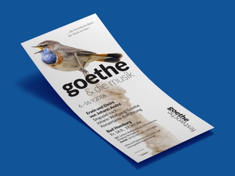 Kampagengestaltung: Goethe Festwoche 2018: Goethe & die Musik - Kulturamt Stadt Frankfurt am Main - Flyer