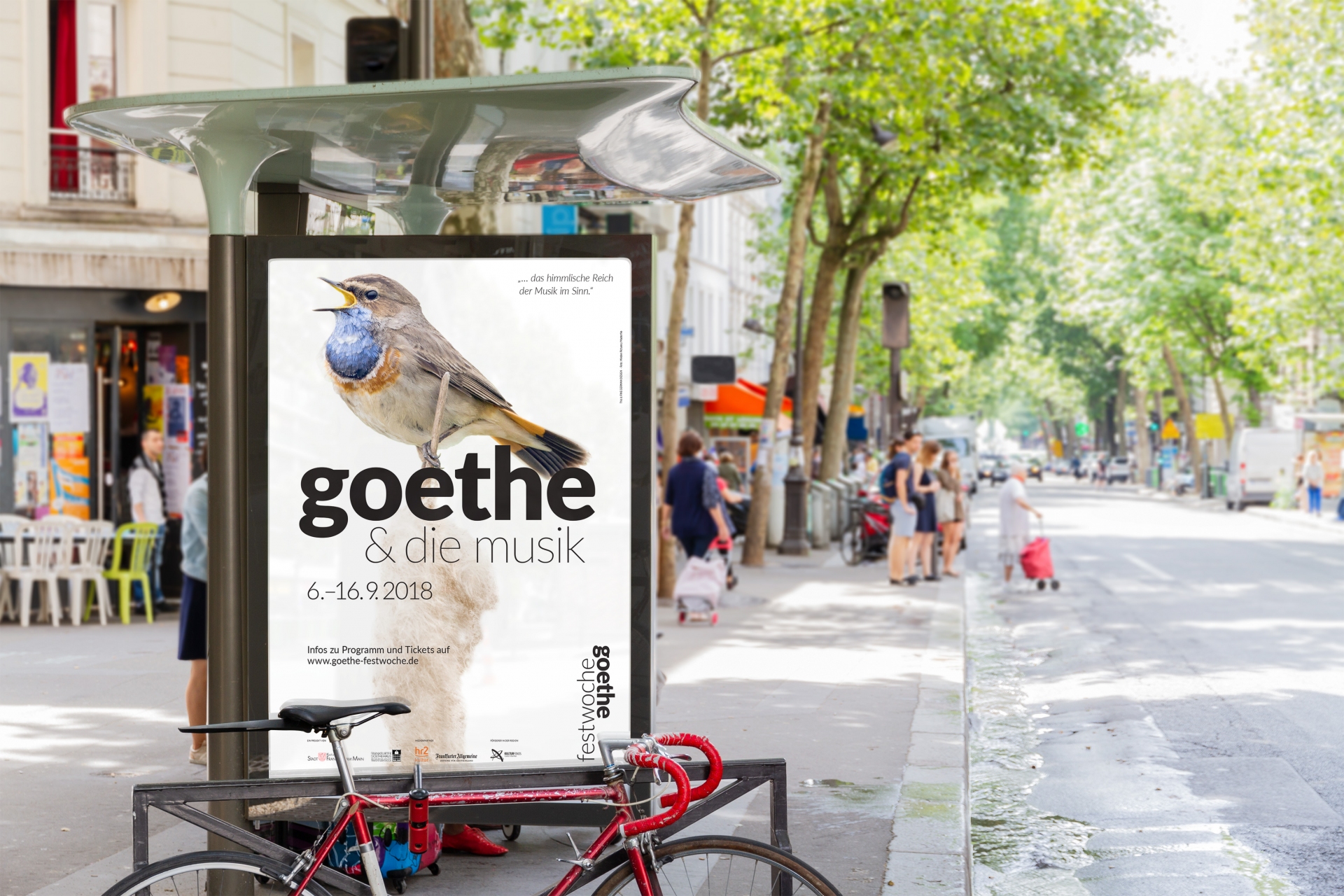 Kampagengestaltung: Goethe Festwoche 2018: Goethe & die Musik - Kulturamt Stadt Frankfurt am Main - Terminplakat