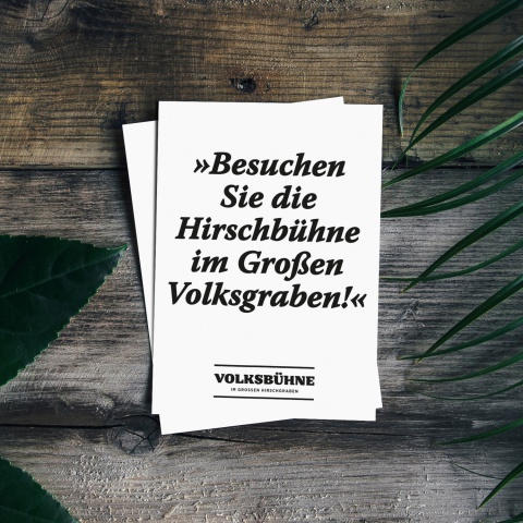 Kampagne - Plakatgestaltung - Textplakate für die Volksbühne im Großen Hirschgraben