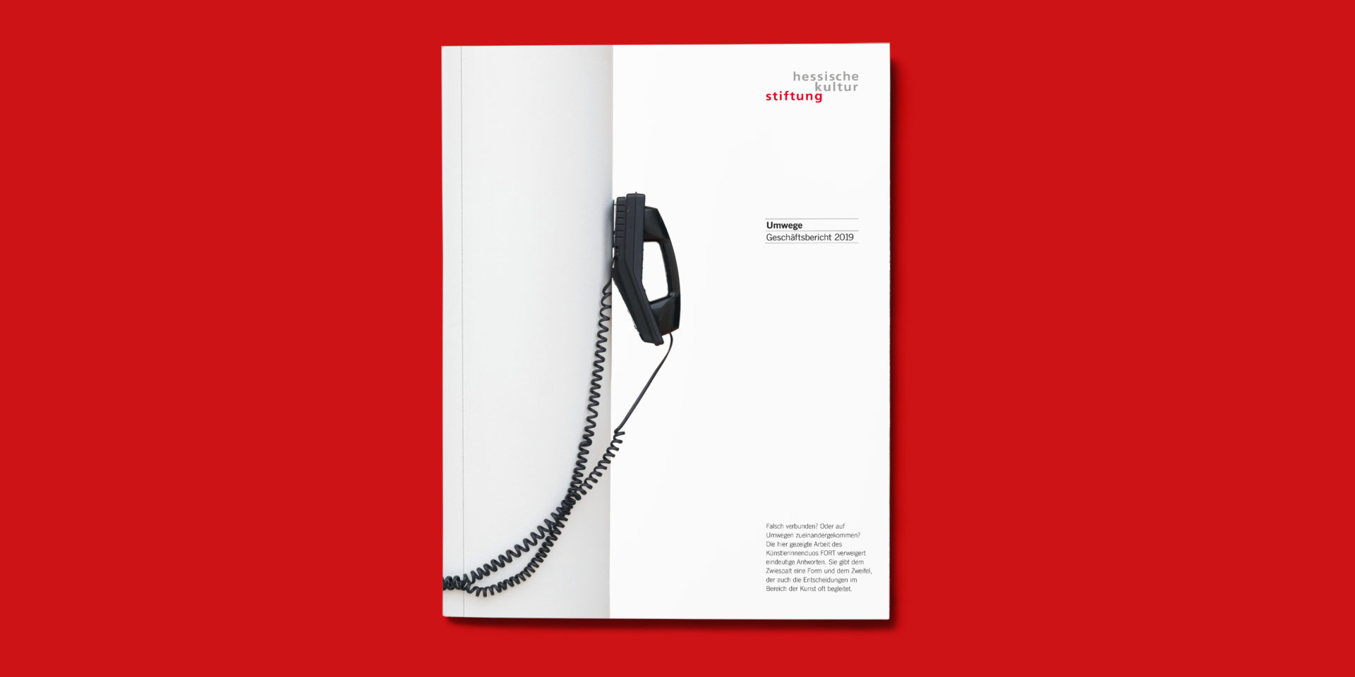 Gestaltung Geschäftsbericht 2019 Hessische Kulturstiftung Detailaufnahme - Cover