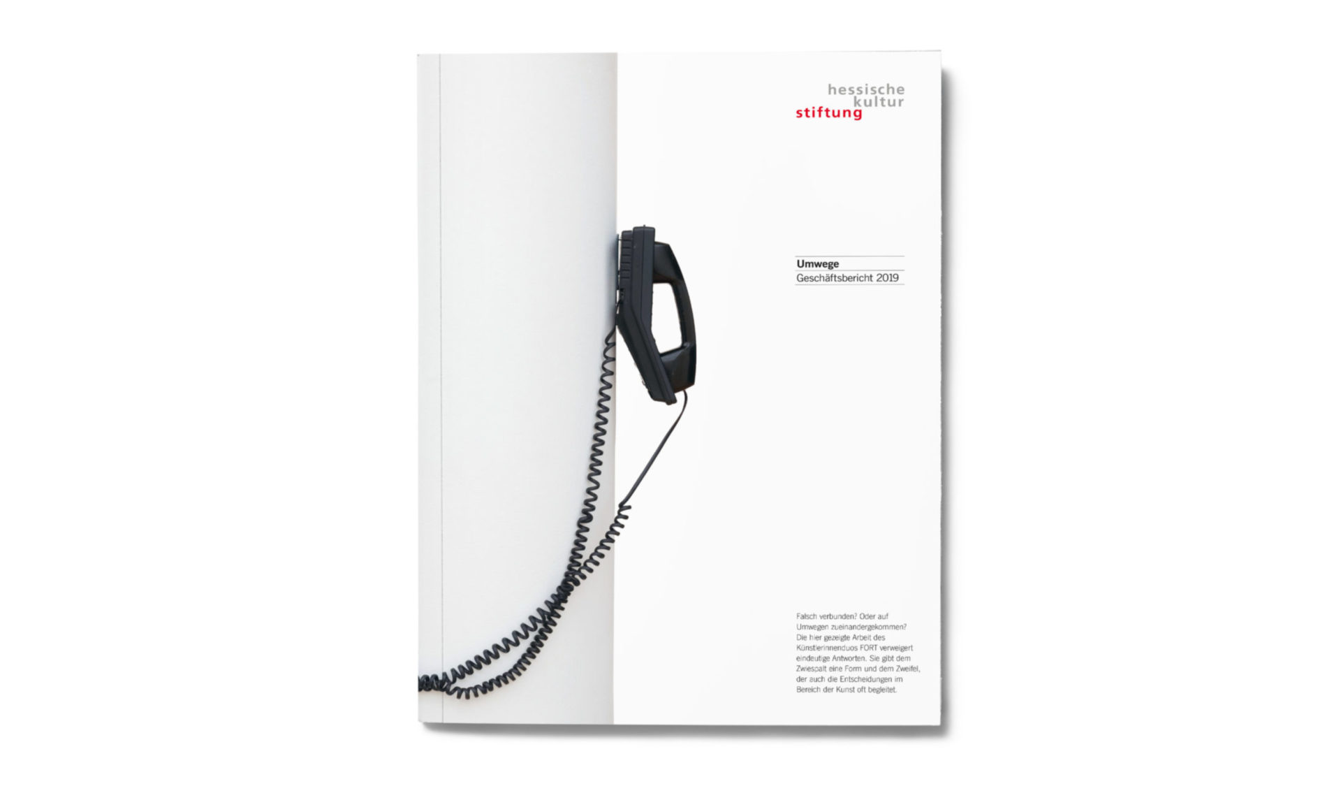 Gestaltung Geschäftsbericht 2019 Hessische Kulturstiftung Detailaufnahme - Cover