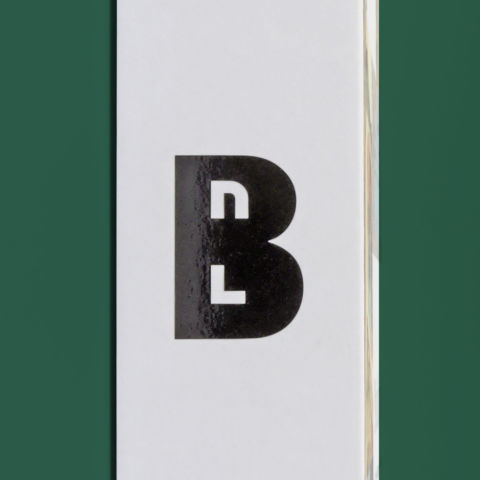 Bibliothèque nationale du Luxembourg Cover Umschlag Detailaufnahme Buchstaben Logo großes B Hintergrund grün